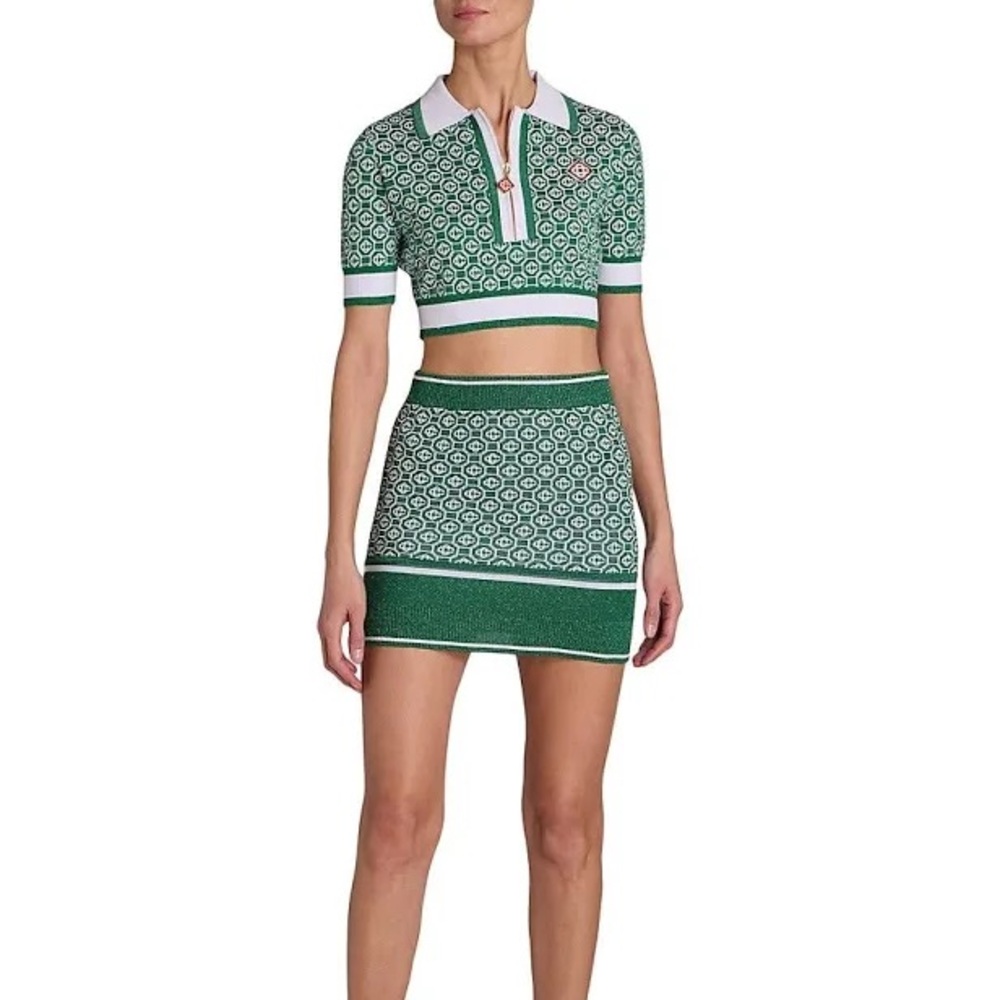 Casablanca Monogram Knit Skirt Set